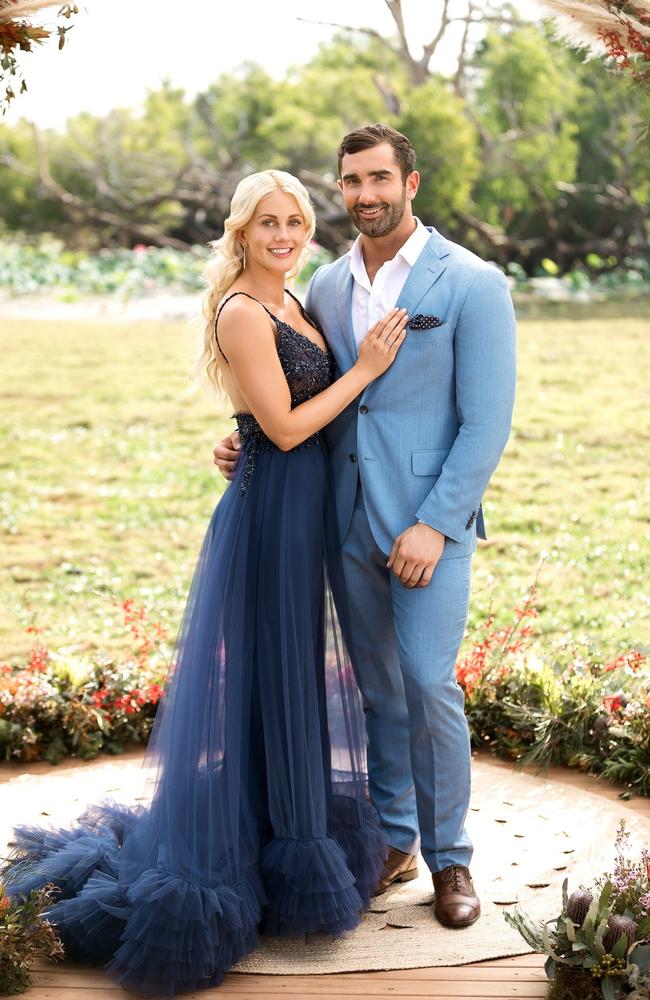 Ali Oetjen and Taite Radley after the finale of Bachelorette. Picture: Channel 10