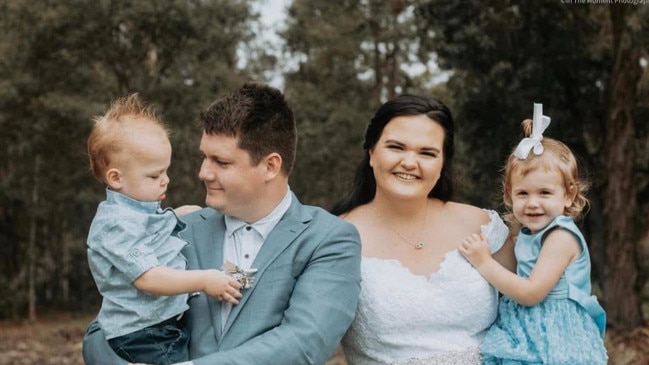 Joe Horvat with his wife and two children on his wedding day. Credit: Facebook