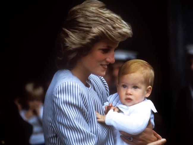 The Princess of Wales carries baby Prince Harry as the Royal Family set sail for the Western Isles. (Photo by PA Images via Getty Images)