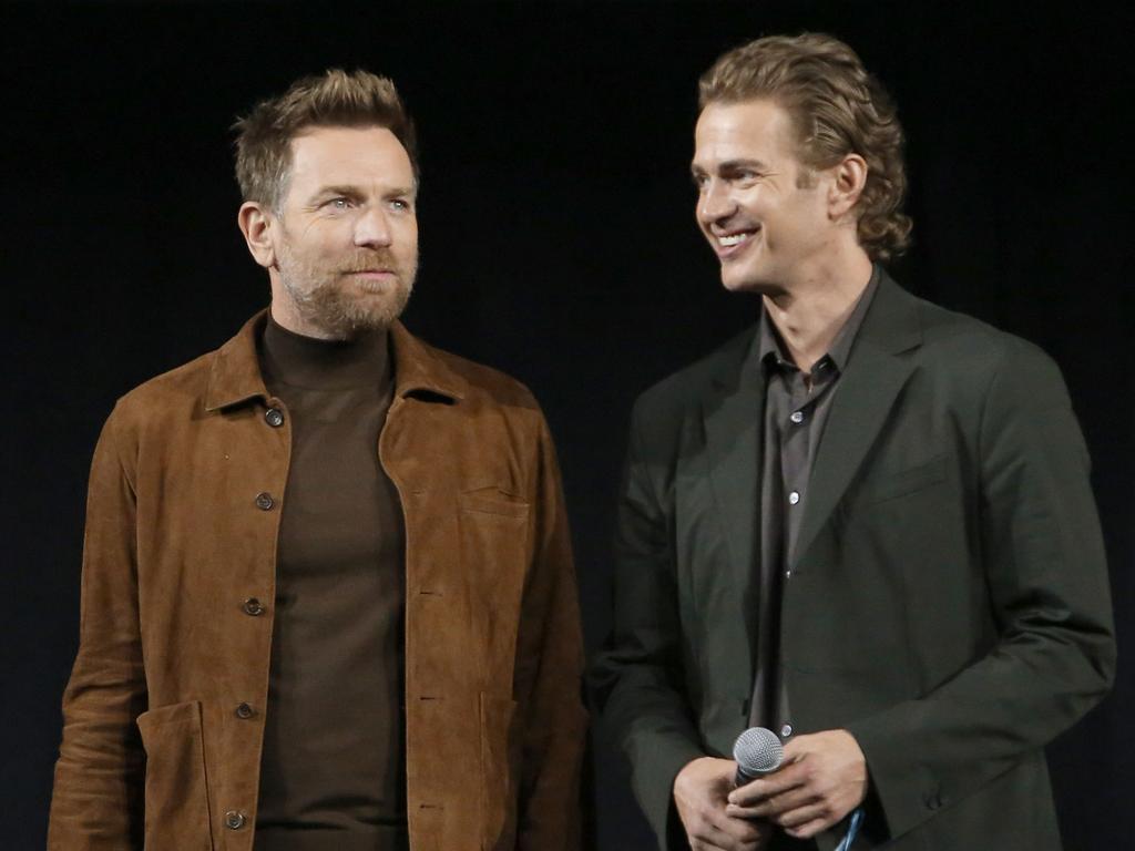 Ewan McGregor and Hayden Christensen reunite at the studio showcase panel at Star Wars Celebration for 