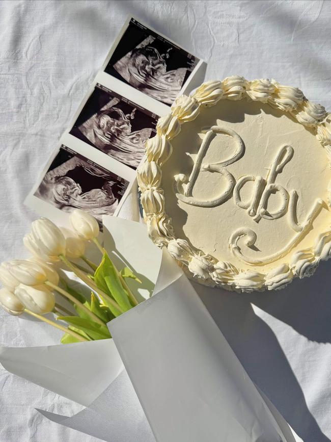 Olivia May, the partner of Ollie Wines, made the announcement on social media. Picture: Instagram