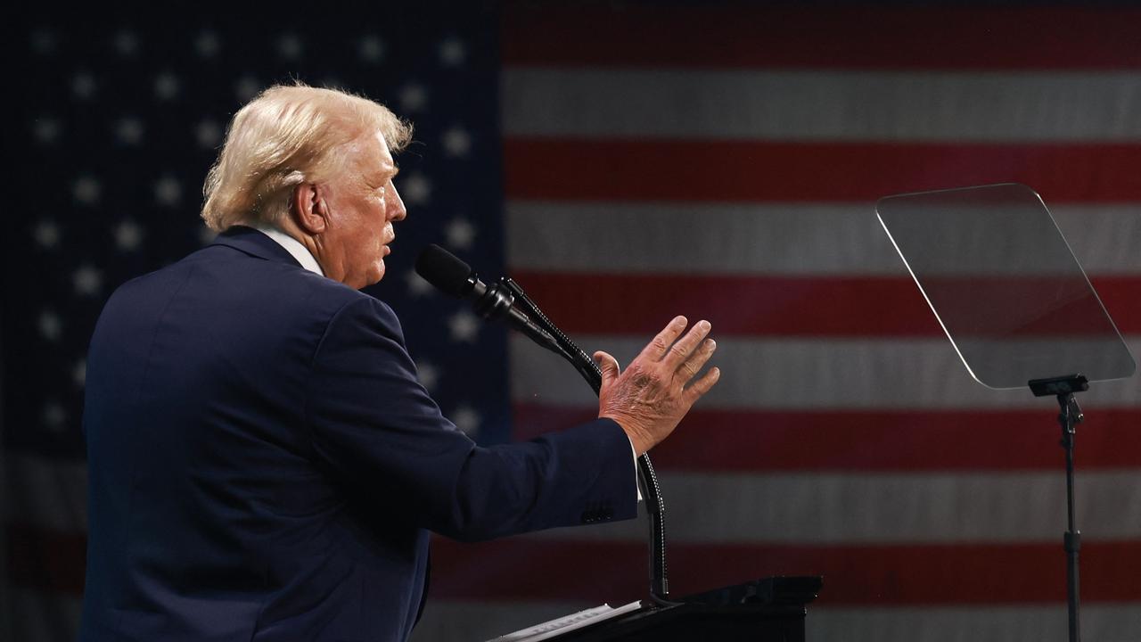 Former President Donald Trump was seen without any bandage or dressing on his wounded ear. Picture: Joe Raedle/Getty Images via AFP