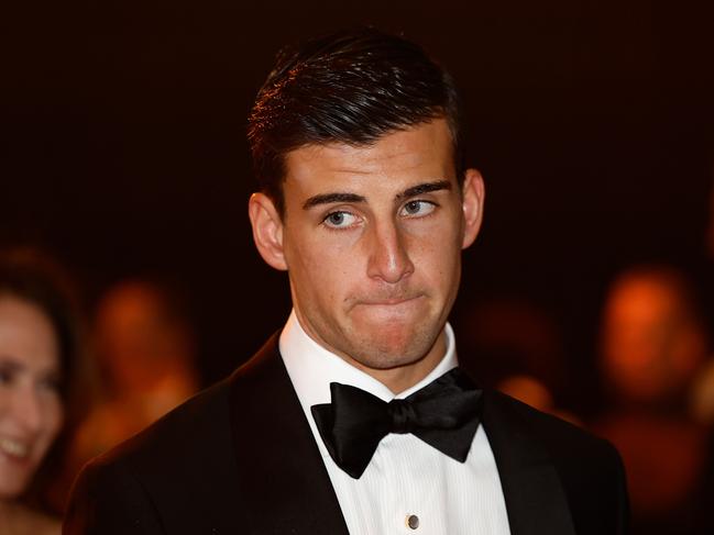 MELBOURNE, AUSTRALIA - SEPTEMBER 23: Nick Daicos of the Magpies is seen during the 2024 Brownlow Medal at Crown Palladium on September 23, 2024 in Melbourne, Australia. (Photo by Michael Willson/AFL Photos via Getty Images)