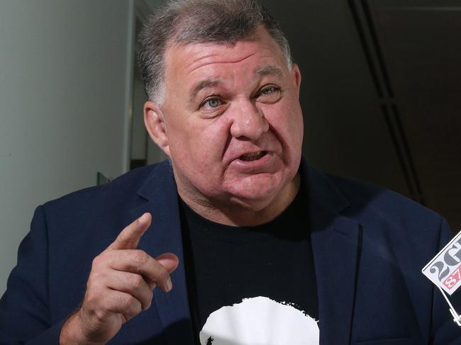 Craig Kelly wearing a "Menzies" T-shirt in Parliament House in Canberra to show his loyalty to the Liberal Party. Picture: Gary Ramage