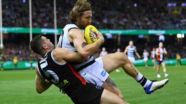 St Kilda laid 87 tackles on Friday night and won three free kicks for holding the ball.