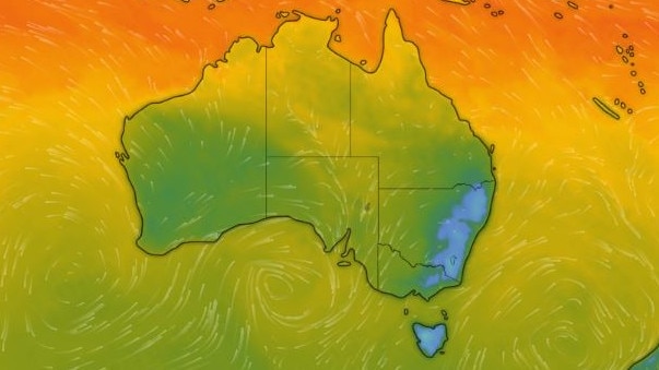 Parts of NSW dropped down to -6.7C on Thursday morning. Picture: Windy.com