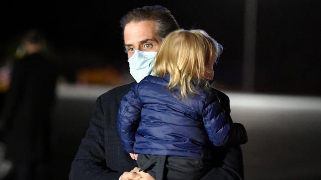 Hunter Biden, son of US President Joe Biden, arriving in Nantucket to spend the thanksgiving holiday. Picture: Manuel Ngan/AFP