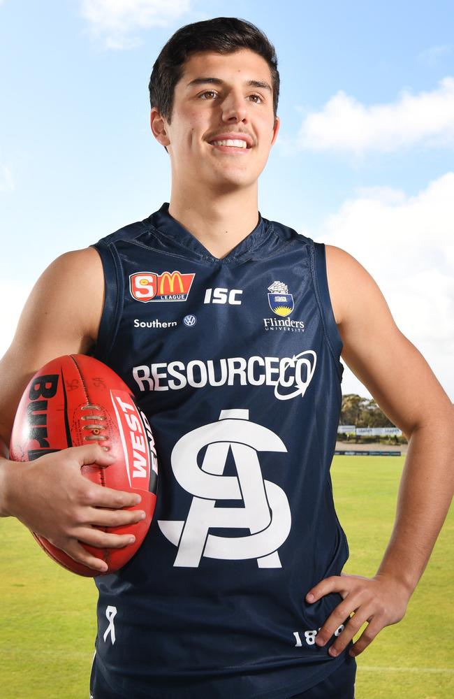 South Adelaide draft prospect Hayden Sampson pictured at Hickinbotham Oval. Picture: Tricia Watkinson