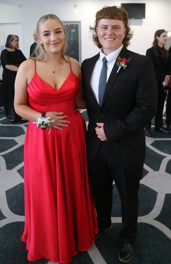 Maia Gibson and Lucas Ivanfy at the Australian Industry Trade College 2024 formal at the Maroochy RSL.