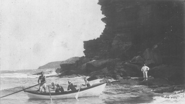 A surfboat at Freshwater c1915. Photo Northern Beaches Library