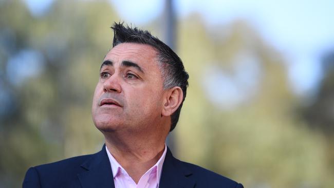 Deputy Premier John Barilaro is under pressure following his scrap with Andrew Constance over the Eden Monaro by-election. Picture: AAP Image/Dean Lewins