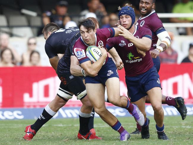 Jock Campbell in action for the Reds against the Sharks in April. Picture: Anesh Debiky / AFP