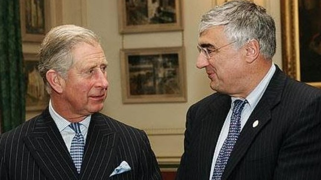 Lord Michael Hintze (right) with King Charles III when he was Prince of Wales.