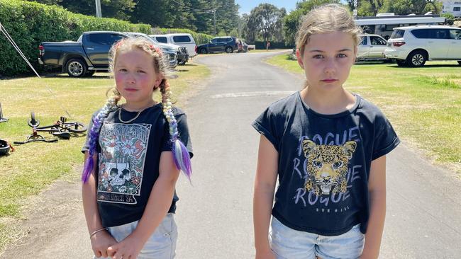 Imogen (left) and Skyla (right) were saddened to have their bikes stolen, but remain hopeful for Warrnambool Police to retrieve them. Picture: Jack Colantuono