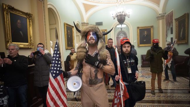 Trump supporters inside the US Capitol building. Picture: AFP