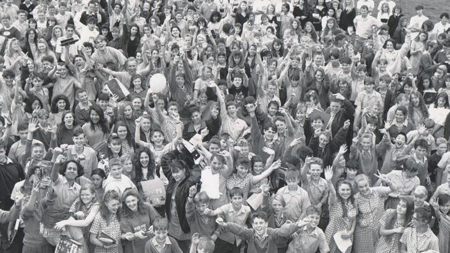 Bayswater Secondary College students in 1991. Picture: Ian McPherson