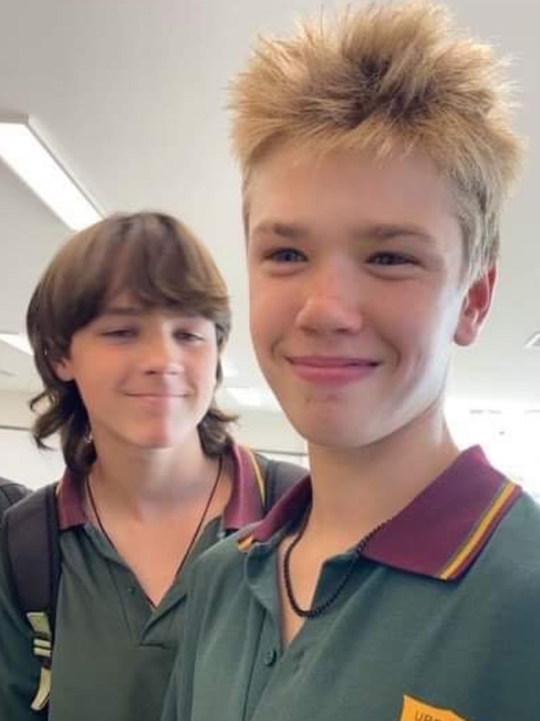 16-year-old Benjy Weenink (Right) with close friend Xavier. Picture: Instagram