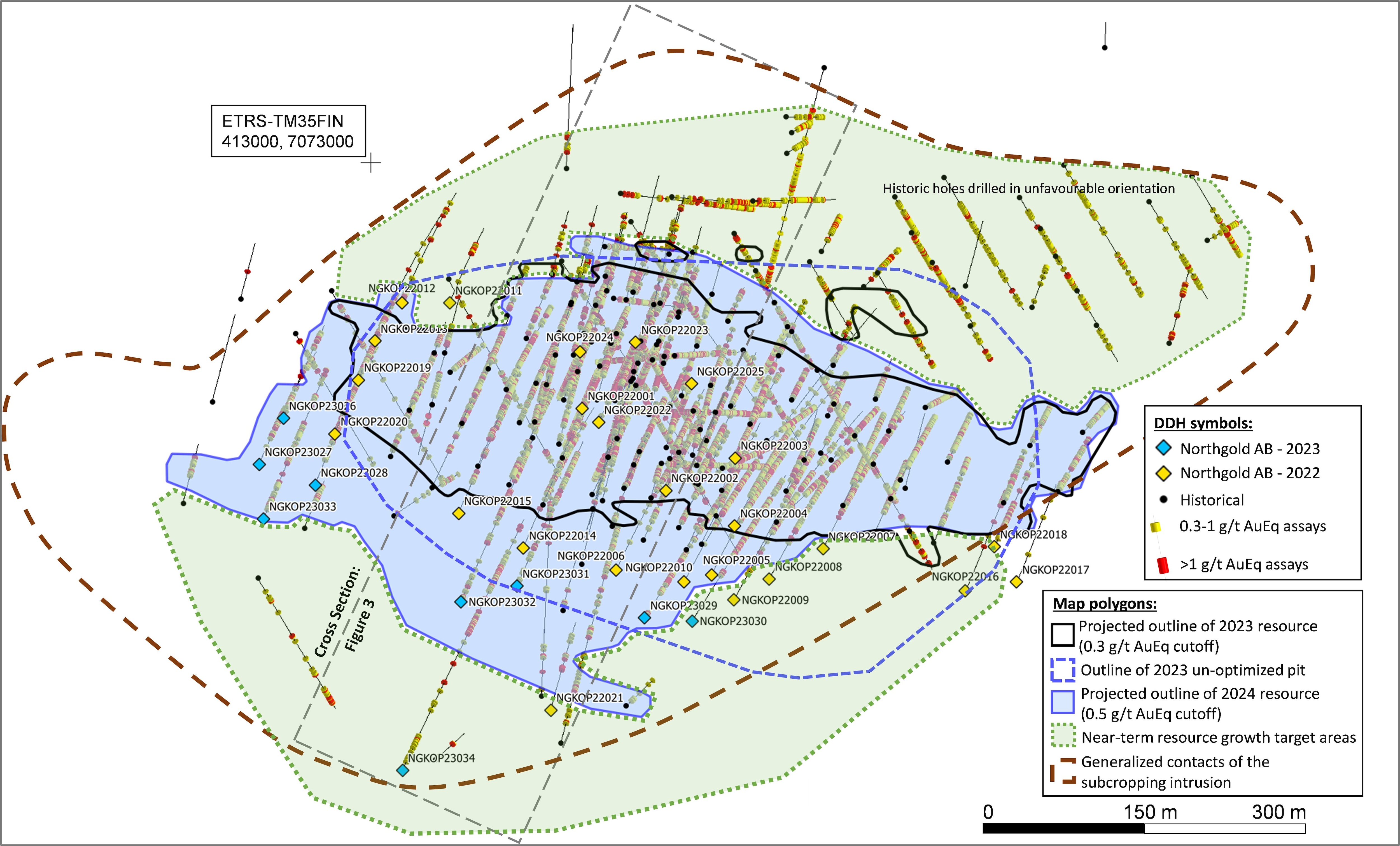 Kopsa has seen under 24,000m of drilling, with growth anticipated both around and outside the 815,000oz gold equivalent resource. Pic: Supplied