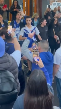 Bulldogs fans celebrate the end of their finals drought