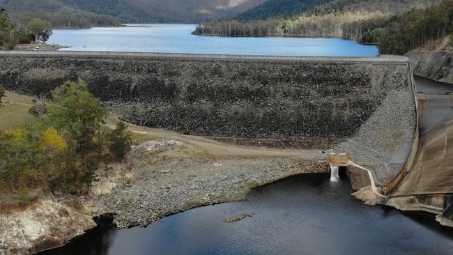 Qld Hydro are in the exploratory phase of transforming Borumba Dam into a pumped hydro powerhouse. Borumba Dam, Saturday August 5, 2023. Picture: Christine Schindler