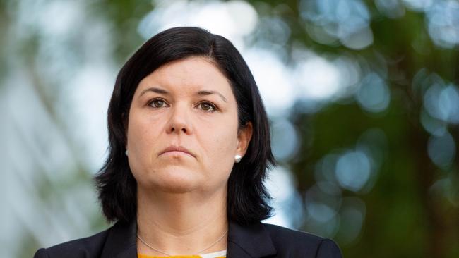 Health Minister Natasha Fyles says will be relied upon to dob in people entering the NT who have lied about travelling to a coronavirus hot spot once borders open on July 17 Picture: Che Chorley