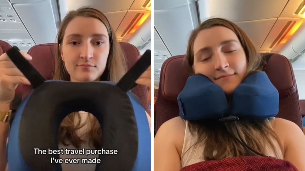 The Cabeau Travel Pillow is one of the most loved u-pillows online. Picture: TikTok/carinastathis