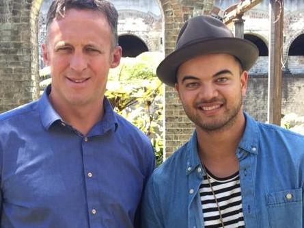 Titus Day and Guy Sebastian in happier times. Picture supplied