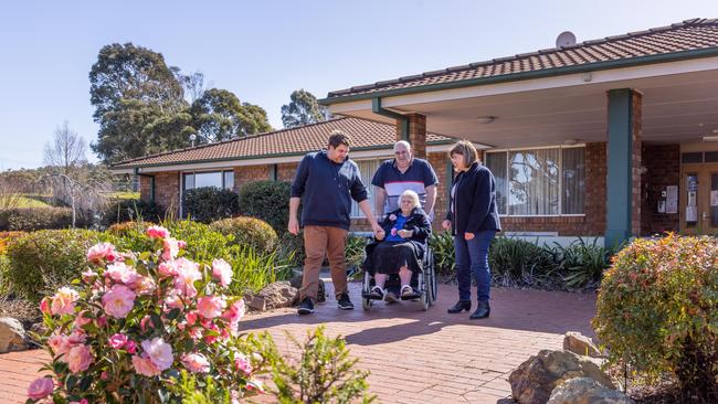 The Dracopoulos family are among many struggling to find care where they live in the regions. Picture: David Rogers