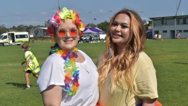 Amy McPherson and Sarah Lourey at the 2021 Ipswich Relay for Life. Picture: Jessica Baker / The Queensland Times
