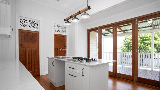 The kitchen has been modernised during the renovations.