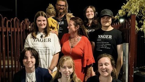 Team Yager: Back row left to right Aaron Hickson, Barrie Yager, Violet Yager, Middle row Sophie Yager, Cristie Yager, Chase Peru, Front row Buddy Yager, Molly Yager and Bella Yager.