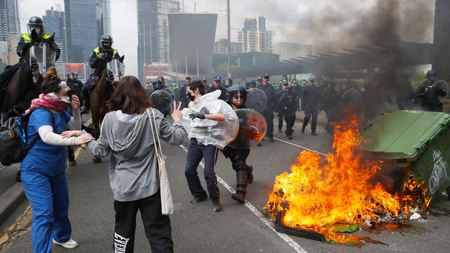 On the streets of Melbourne we saw a dystopian future of hatred and chaos. Picture: David Crosling