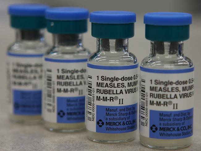 Vials of the measles, mumps and rubella vaccine. Picture: Justin Sullivan/Getty Images/AFP