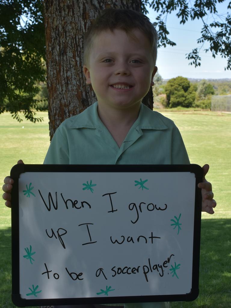 My First Year - Lutheran School Wagga Wagga students say what they would like to be when they grow up. Picture: Sam Turner