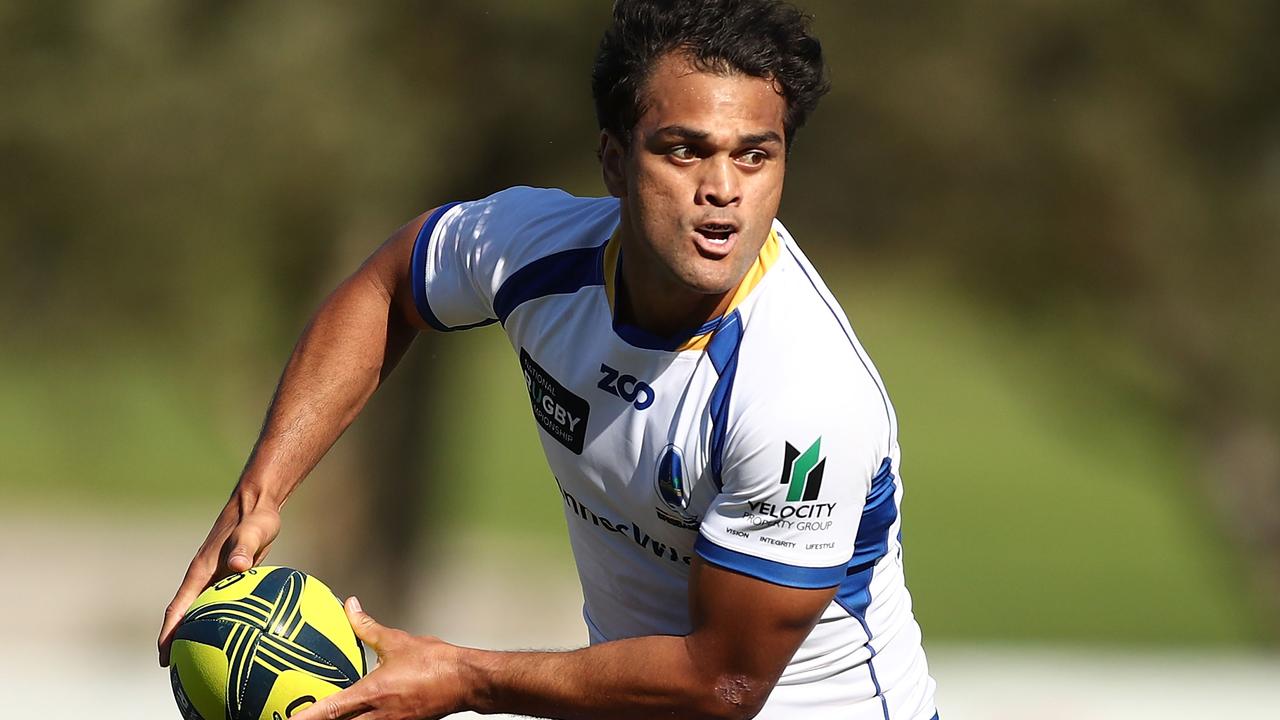 Karmichael Hunt of Brisbane City in action during the NRC at Woollahra Oval.