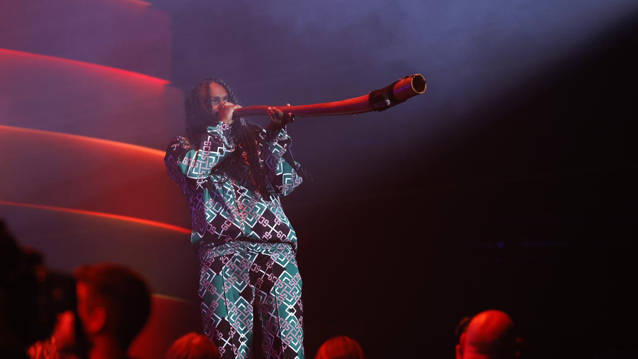 Baker Boy performing at the 2022 ARIA Awards. Picture: Jonathan Ng