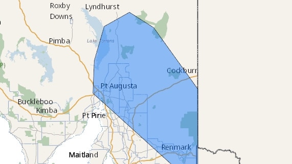 A flood warning has been issued for South Australia's Mid North, North East Pastoral Weather Districts. Picture: State Emergency Services