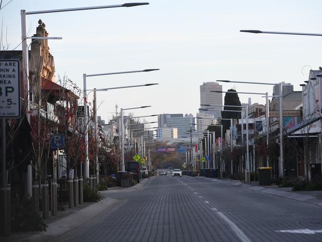 King William Road at 8.15am on Wednesday. Picture: Tricia Watkinson