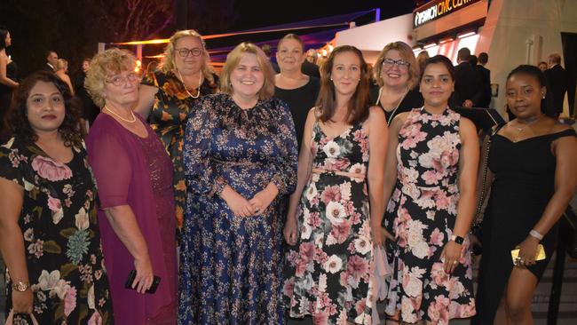 Gihon, Catherine, Tina, Lynette, Nicole, Renee, Susan, Emma and Tracy- Bundaleer Lodge Nursing Home. IHF Gala Dinner, April 22, 2023