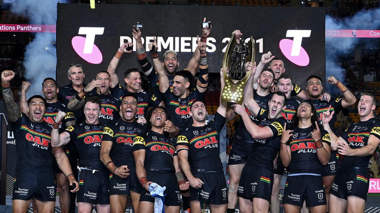 The Panthers will be missing nine of their premiership winning team when they play on Saturday. Picture: Bradley Kanaris/Getty Images