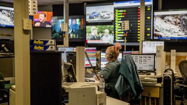 The senior operations room at the Southport Ambulance Station. Picture: Jerad Williams