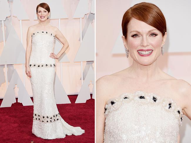 Julianne Moore at the Oscars 2015 red carpet. Picture: Getty