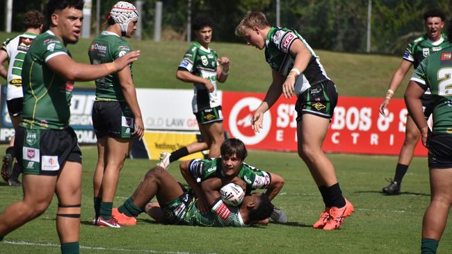 Meninga Cup semi-final action between the Ipswich Jets and Townsville Blackhawks. Saturday April 15, 2023.