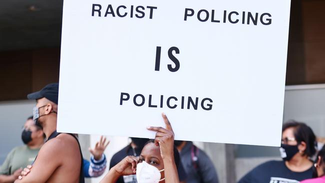 A protest in Los Angeles. Picture: AFP