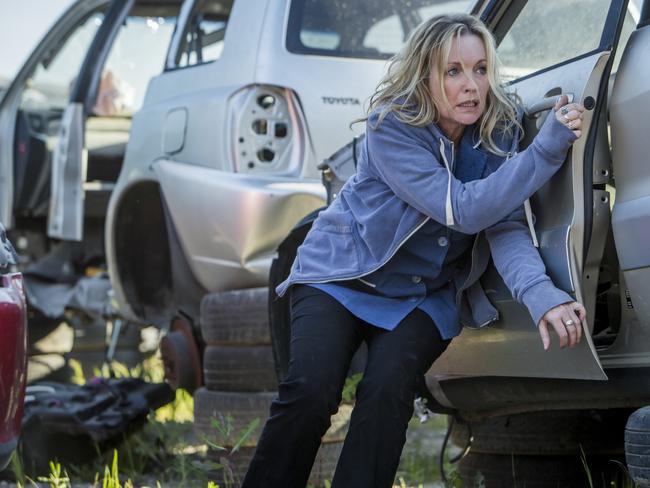 Co-writer, executive producer and lead actor ... Rebecca Gibney in the first episode of Wanted on Channel Seven.