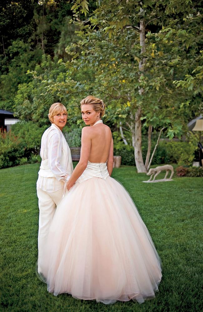 Ellen and Portia were married in 2008. Picture: Lara Porzak Photography via Getty Images