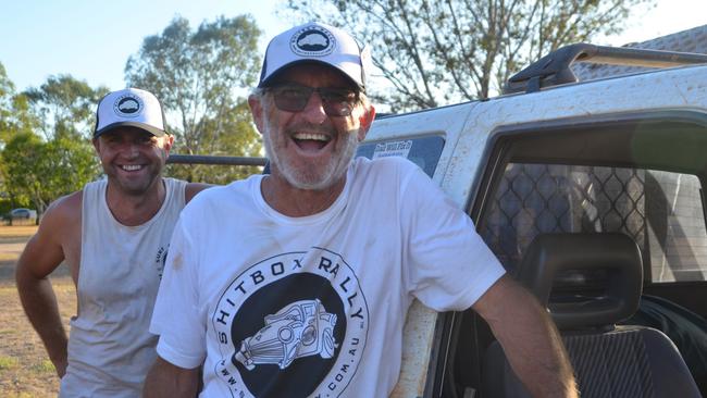 Last across the Shitbox Rally line was a 1999 Holden Rodeo, driven by father-and-son Adam and Ian Vidal, at 5.01pm.