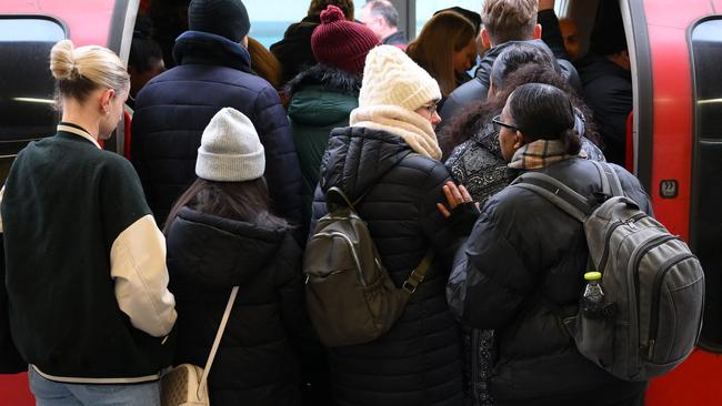 As many as 80,000 trains will be cancelled across Britain this week. Picture: AFP