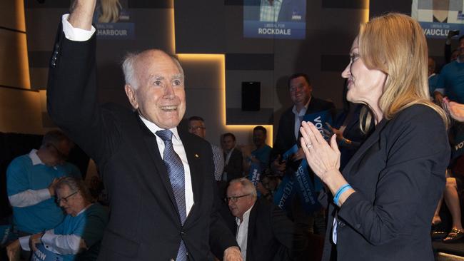 Former Liberal prime minister John Howard was in attendance. Picture: NewsWire/ Monique Harmer