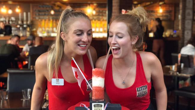 Jessie Moore (left) and Makenna Adams, bar staff at House of Brews.